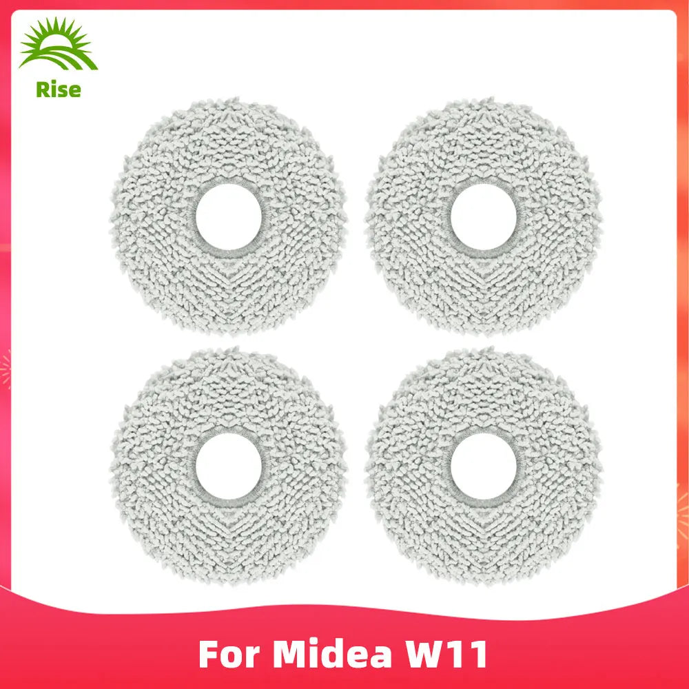 Compatible For Midea V12, V10, W11 Robot Vacuums Spin Side Brush Mop Cloths Rag Spare Part Accessory Replacement