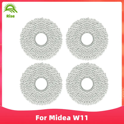 Compatible For Midea V12, V10, W11 Robot Vacuums Spin Side Brush Mop Cloths Rag Spare Part Accessory Replacement