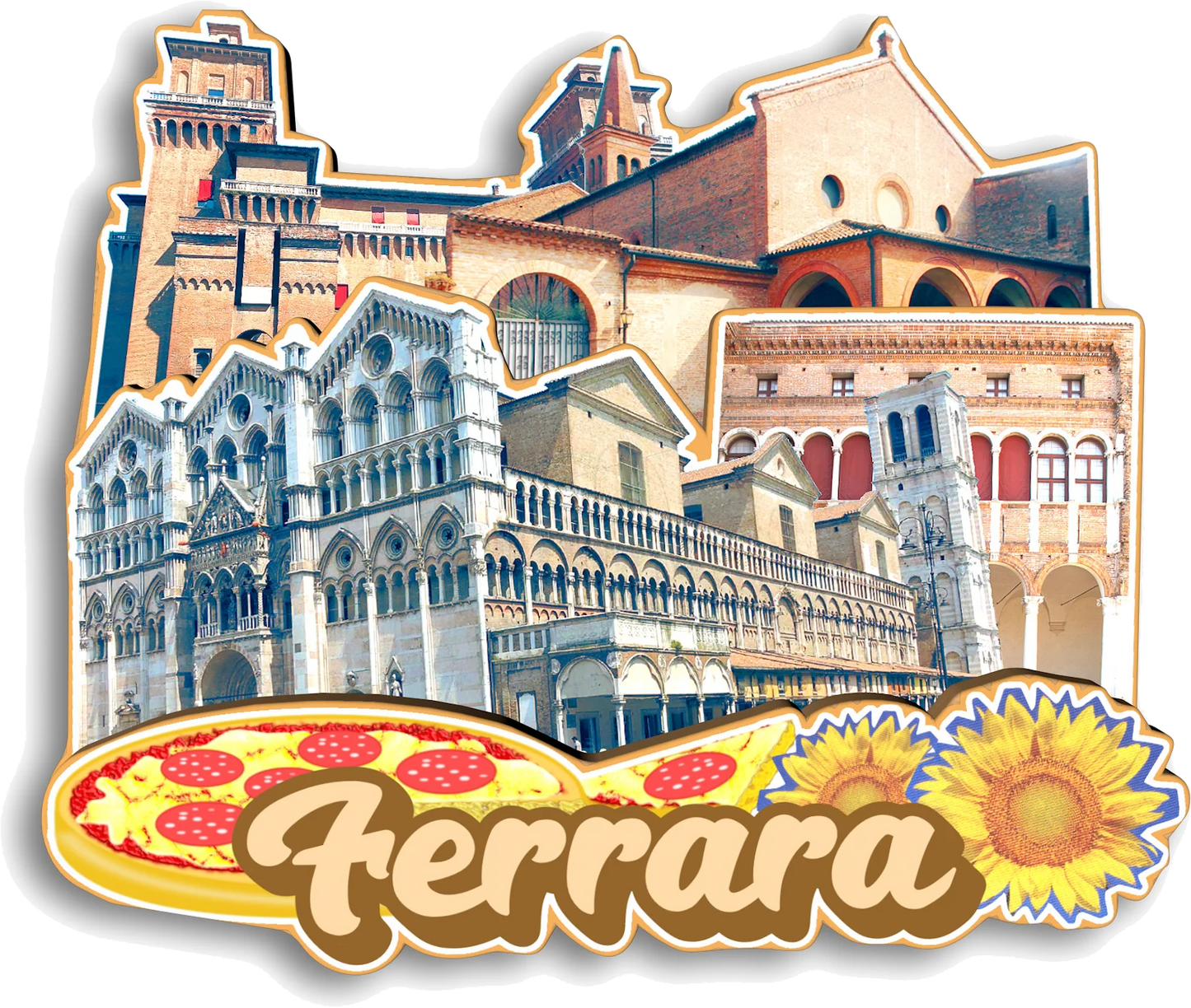 Bergamo Lucca Parma Modena Messina Livorno Matera Pescara Ferrara Italy Fridge Magnet Travel Souvenir Gift