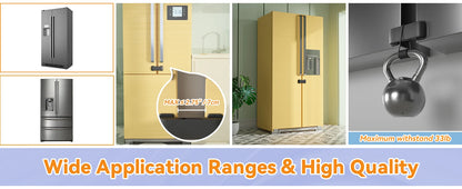 SAFELON 2 Pcs Baby Safety French Fridge Door Lock, Childproof Double Door Refrigerator Lock, Cabinet Cupboard Lock for Toddlers