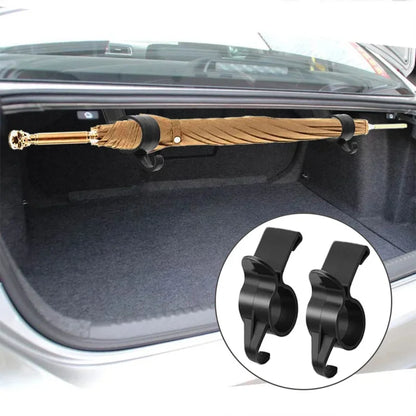 Car Trunk Umbrella Holder Hooks Car Interior Organizer Bag Hanger Trunk Fixed Hook Umbrella Clip Car Accessories