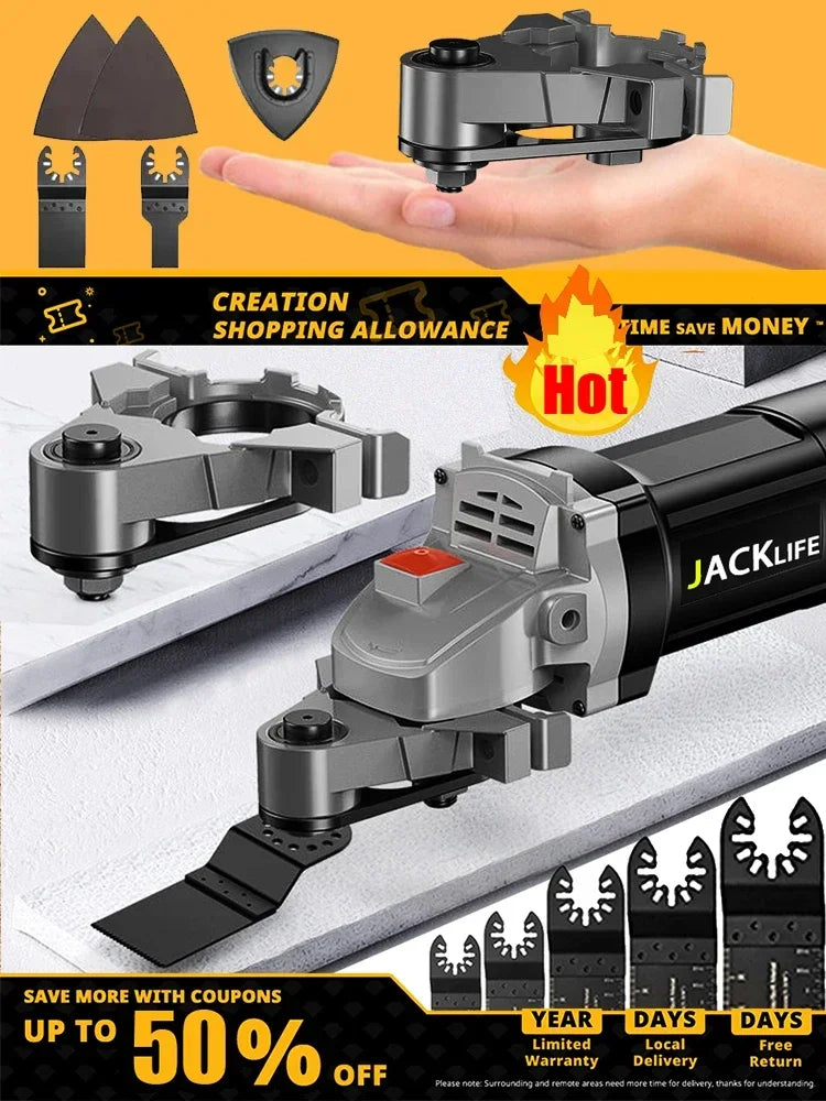 Professional Angle Grinder Changed to Universal Treasure Multifunctional Tools of Cutting Polishing Shovelling Cleaning