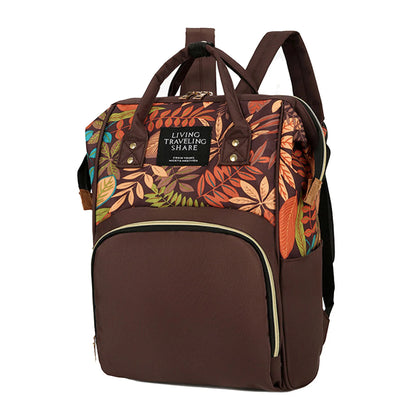 Maternity Travel Bag for Baby Essential Large Capacity Backpack with Anti-theft Back Pocket for Bottle Diapers Milk Powder