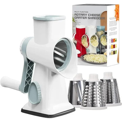Multi-functional Vegetable Slicer Manual Spiralizer Vegetable Cutter  Hand Cranked Rotary Cheese Grater Shredded Kitchen Tools