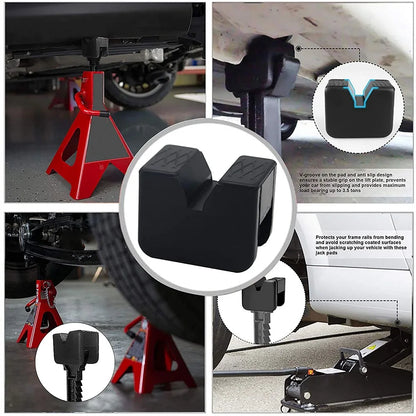 Car Lift Jack Stand Rubber Pads Frame Protector Adapter Floor Slotted Lexus Subaru Fiat Universal Automotive Repair Tool Parts