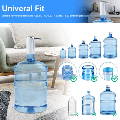 Electric Water Gallon Bottle Pump Foldable Automatic Water Dispenser 19 Liters Bottle Rechargeable Desktop Drinking Water Pump