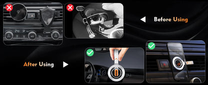 for MagSafe Car Mount, 3-in-1 Upgraded Magnetic Phone Ring Holder Grip Kickstand Car  with MagSafe Accessories for IOS & Android