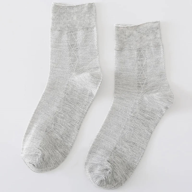 Women's 5 Pairs Quality Cotton Diabetic Middle Socks Comfortable Loose Mouth  Plus Size48,49,50 Older Men's Diabetic Socks Meias