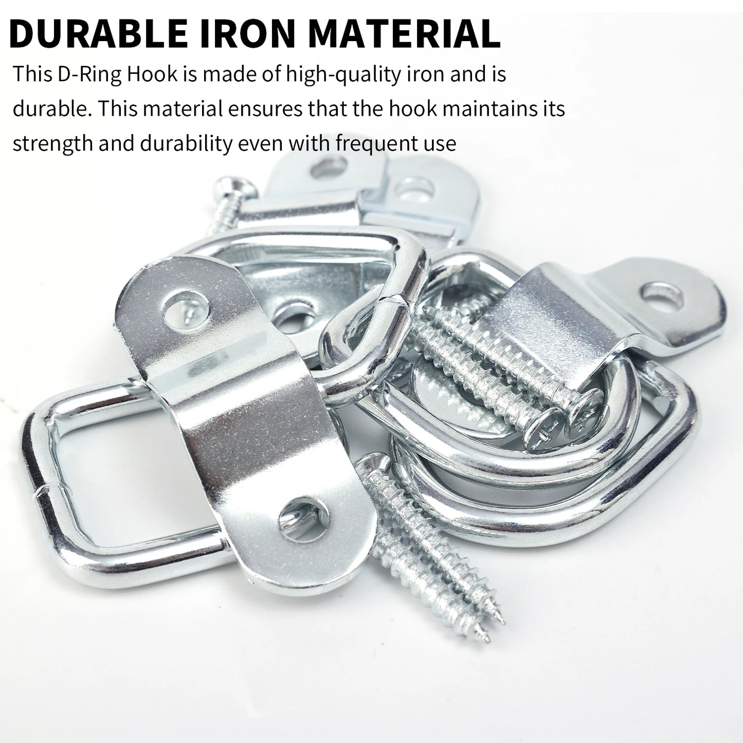 D Ring Tie Down Anchor Hook for Cargo Securing on Car Trucks Trailers Heavy Duty Metal Pull Ring Easy Surface Mount Fixing Point