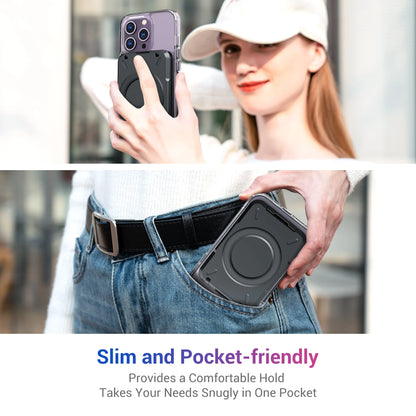 Magnetic Wallet & Card Holder with RFID Blocking Function for iPhone 16 15 14 Pro/ Pro Max/ 13 Pro Max/ 13 12 Pro MagSafe Wallet