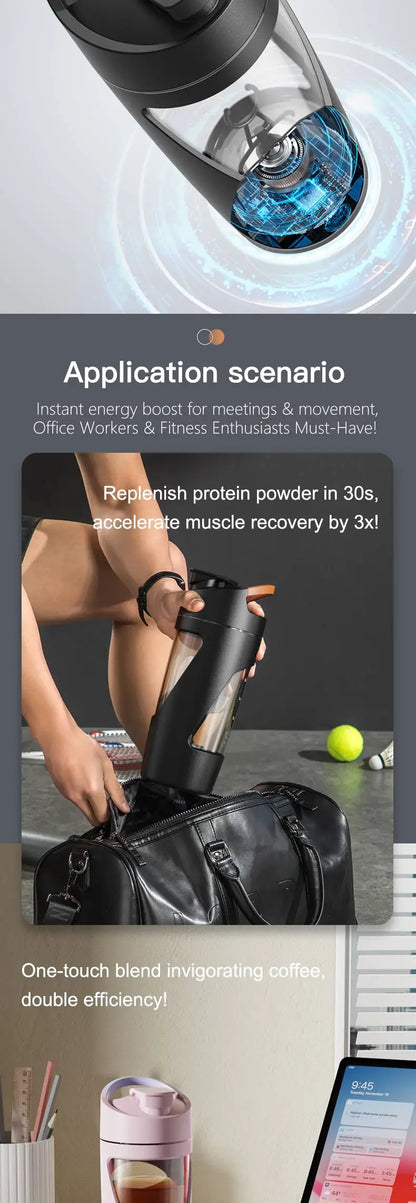 700ml new USB Electric Protein Shaker Bottle Portable Rechargeable Blender Cup Multipurpose 650ml Mixing Cups for Fitness