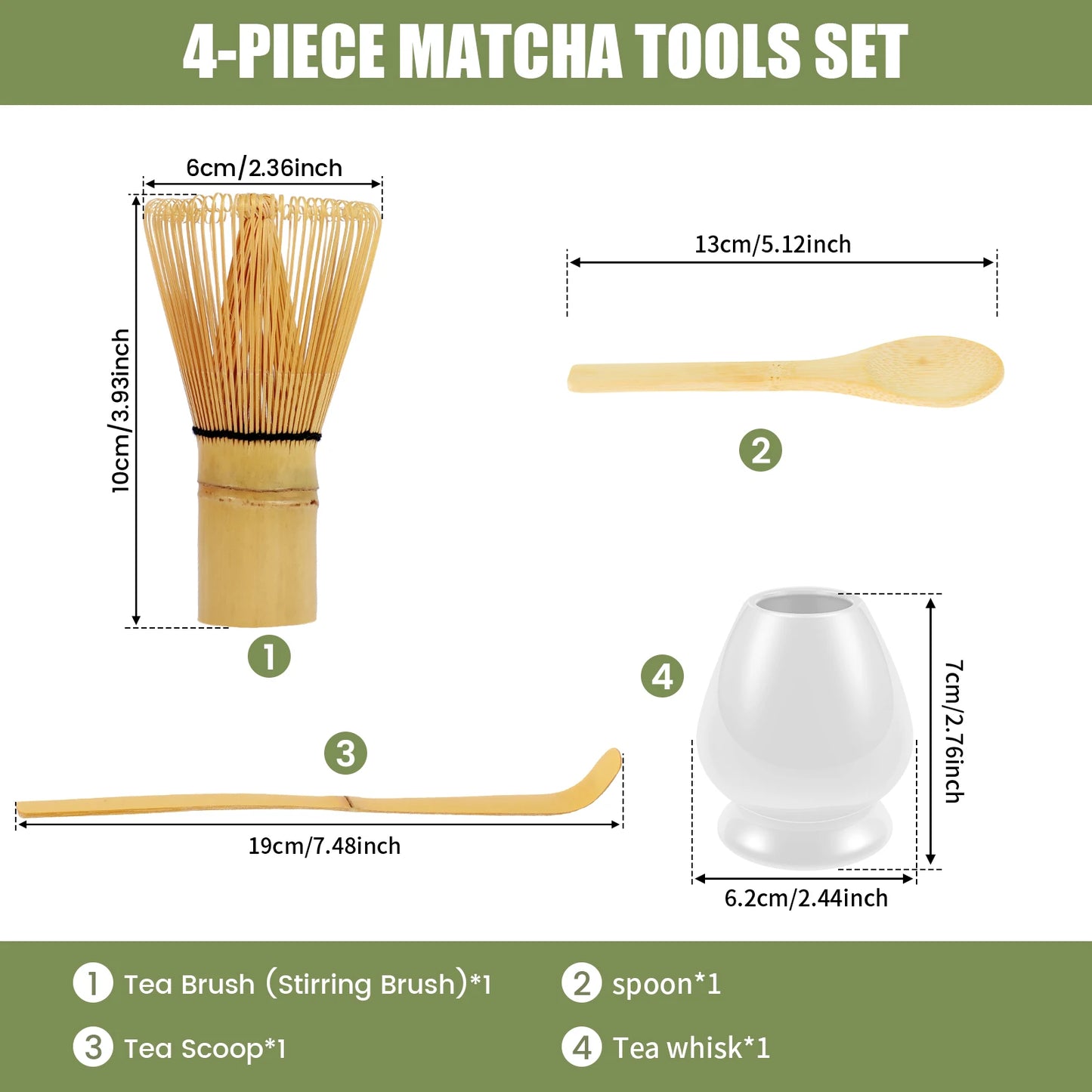 Matcha Whisk and Bowls Kit with Whisk Holder Scoop and Sifter Japanese Style Matcha Making Set Teaset Giftbox for Tea lovers