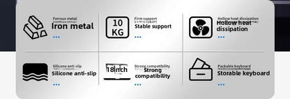 Laptop Stand for Desk Metal Computer Riser Heavy Stable Holder Ergonomic Laptops Elevator for 12-17.3 Inches Notebook Computer