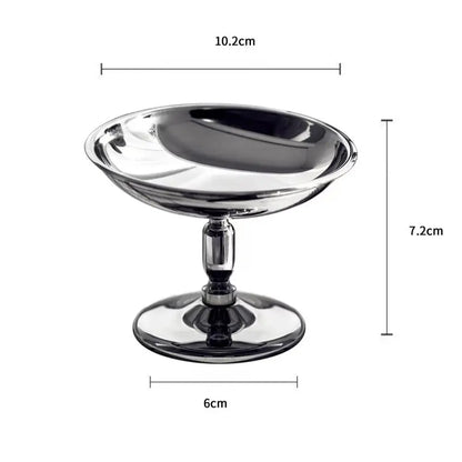 Containerss Stainless Steel Ice Cream Cup Multi-Function Silver Snacks Storage Cup Fashion Tall Fruit Bowl Party Bar