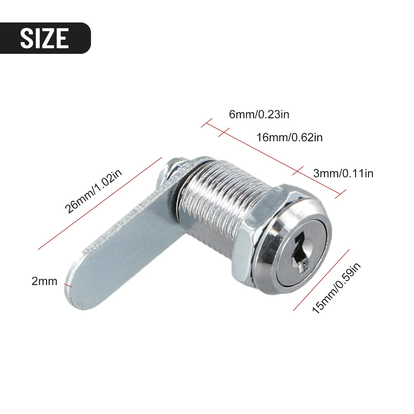 With 2 Key Drawer Lock Locks Hardware Security Furniture Lock Security Locks Stainless Steel Cabinet Mailbox Lock