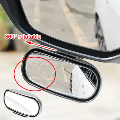 Universal Car Mirror 360 Degree Adjustable Wide Car Mirror HD Glass Wide Angle Side Rear Blind Spot Parking Auxiliary Mirror
