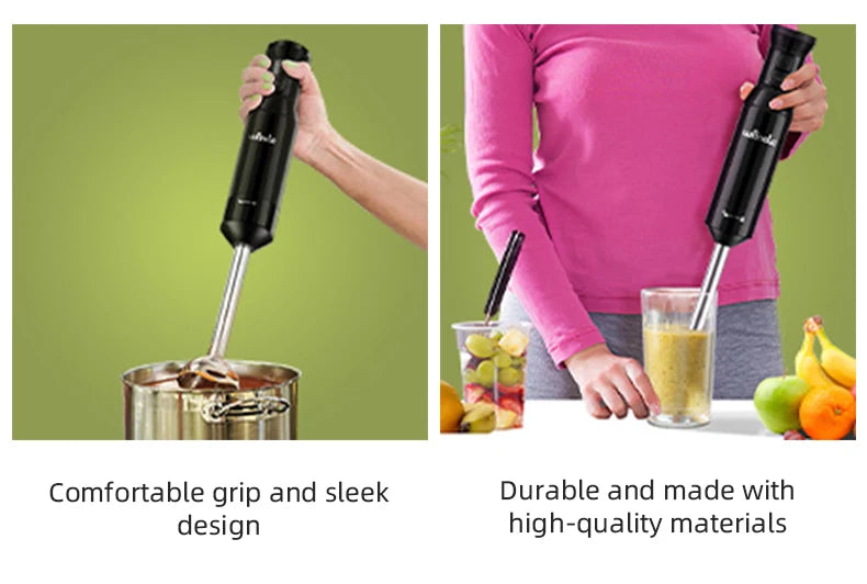 Wancle 600W Electric Hand Immersion Blender Multifunctional Kitchen Mixer For Baby Food Vegetable Meat Grinder Turbo Function