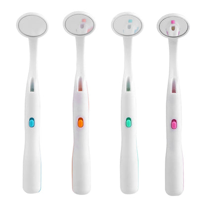 LED Lighting Dental Mouth Mirror Super Bright Teeth Whiten Clean Checking Tool