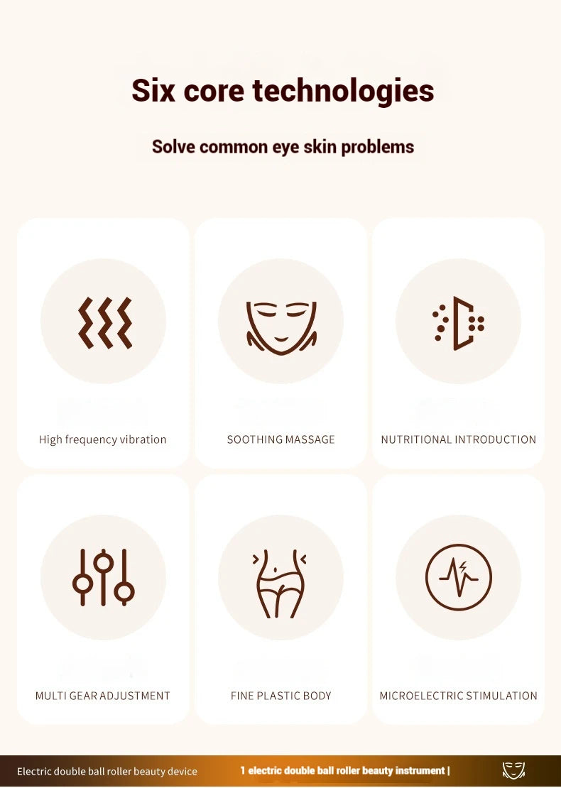 Electric Facial Roller Massager - EMS Microcurrent V-Shape Lifting Device for Face Contouring, Anti-Aging Skin Care & Hydration