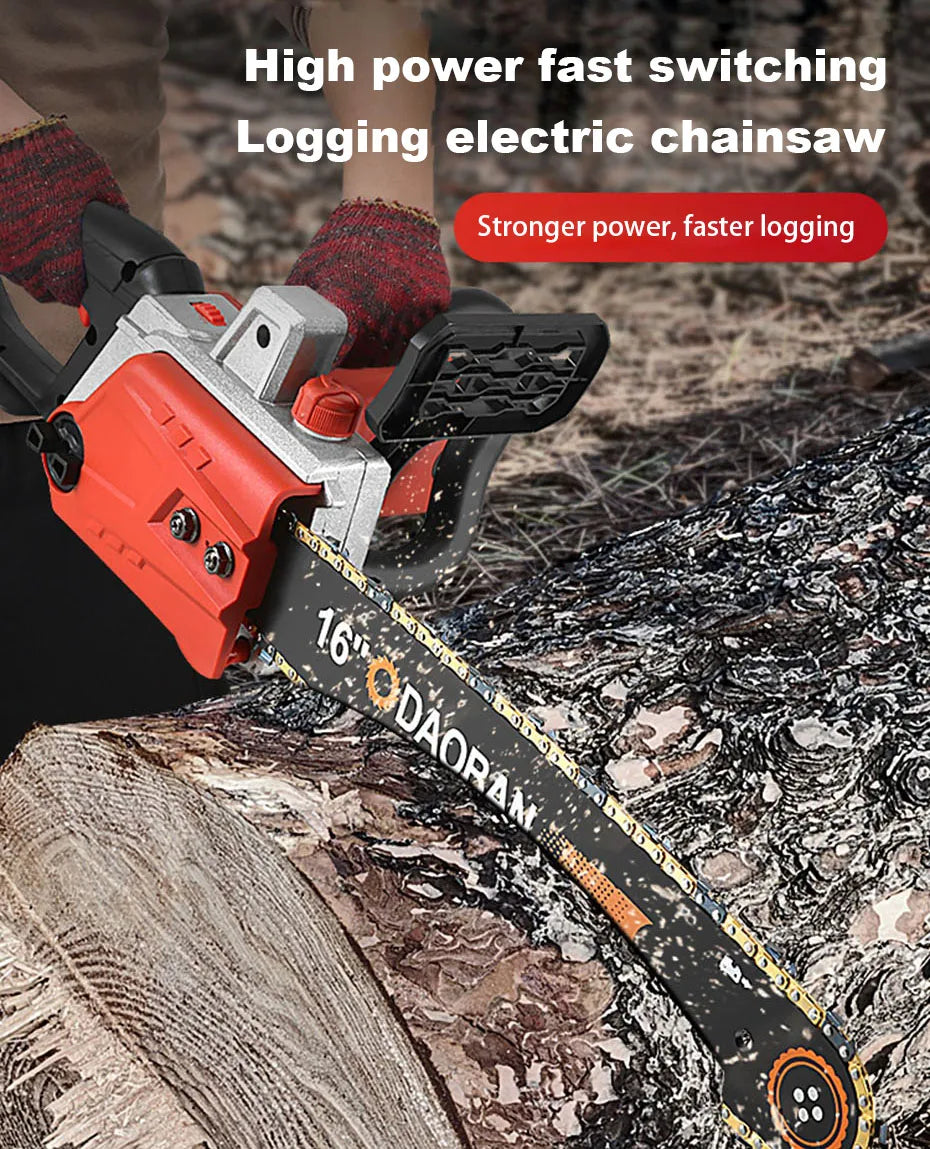 Handheld Electric Chain Saw Felling Saw Home Electric Chain Saw Mini Chain Saw Tree Saw Powerful Electric Saw 16 inch 12 inch
