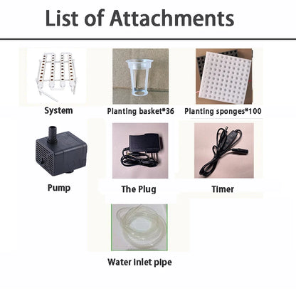 Hydroponics Growing System Kits 36 Sites Food PVC-Pipe Hydroponic Garden Soilless Cultivation Vegetables Planting Tools