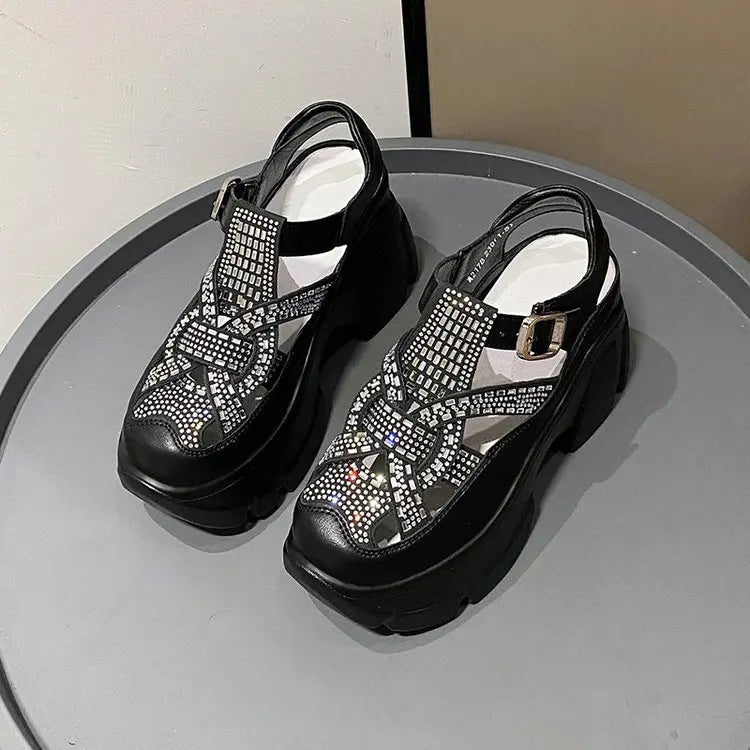 Fashion Brand High Heels Shoes Beach Slippers Chunky Sandals Designer Women Platform Shoes 2025 Summer New Pumps Women Sandals