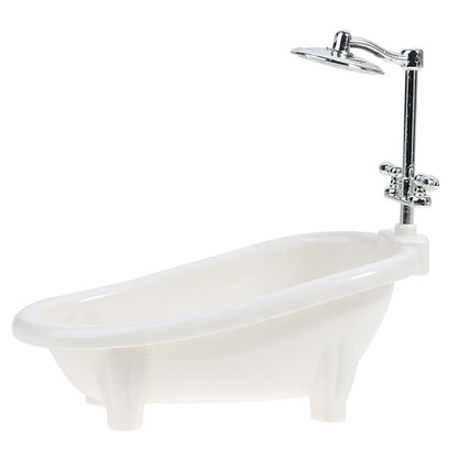 Dollhouse Miniatures Bathtub Furniture Bathroom Accessories Kids Pretend Toy