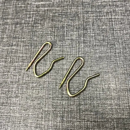 50pcs Metal Curtain Hooks for Drapes- Shaped Drapery Hook for Window Curtain Door Curtain Shower Curtain Golden