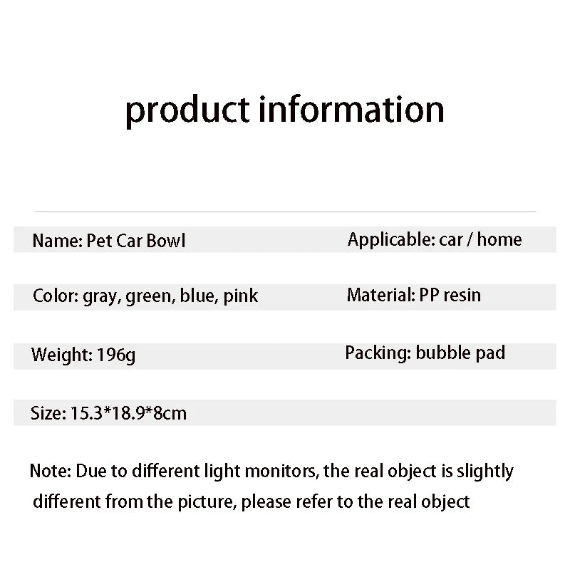 Can be Used on the Car Pet Dog Bowls Floating Not Wetting Mouth Cat Bowl No Spill Drinking Water  Plastic Portable Dog Bowl