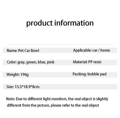Can be Used on the Car Pet Dog Bowls Floating Not Wetting Mouth Cat Bowl No Spill Drinking Water  Plastic Portable Dog Bowl