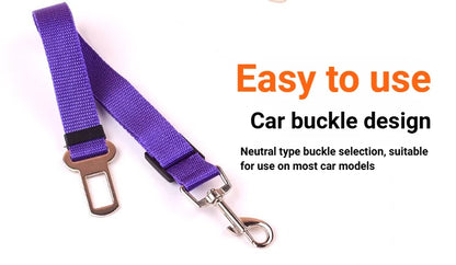 Car Seat Belt Pet Seat Adjustable Vehicle Pet Cat Dog Harness Lead Clip Safety Lever Traction Collars Dogs Accessoires