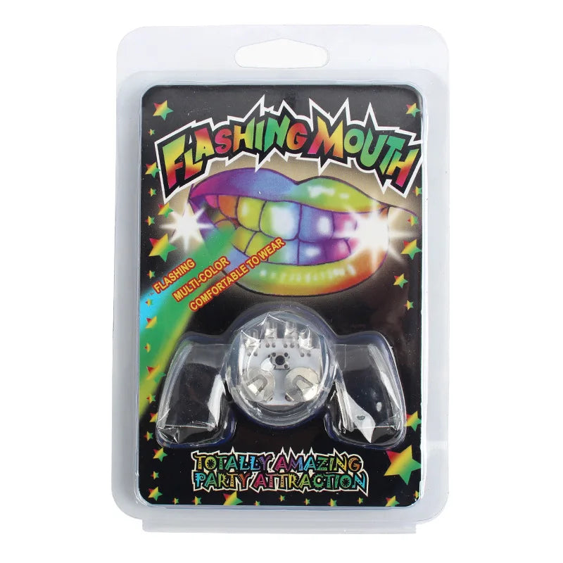 2/4pcsLED Light Up Mouth Braces Piece Glow Teeth  Glow LED Teeth Flashing For Halloween Party Rave Glow Party Supplies