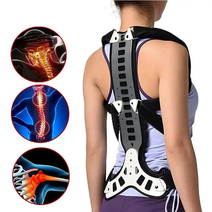 Adjustable Back Brace Posture Corrector Women Men Back Straightener Trainer for Scoliosis & Hunchback Correction, Spine Support