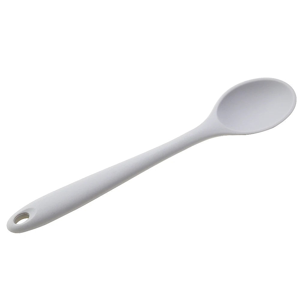 20.8CM Silica Gel Stirring Spoon Integrated Silica Gel Spoon, Kitchen Spoon, Kitchen Utensils, Soup, Spoon Scald Proof