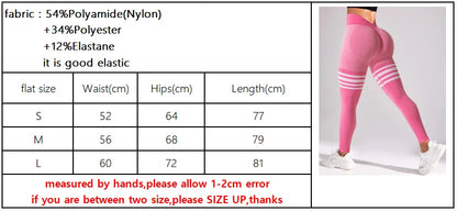 Women V Back Line Leggings Butt Lifting Gym Fitness Athletic Workout Elastic Leggins Outdoor Yoga Pants Sports Training Tights