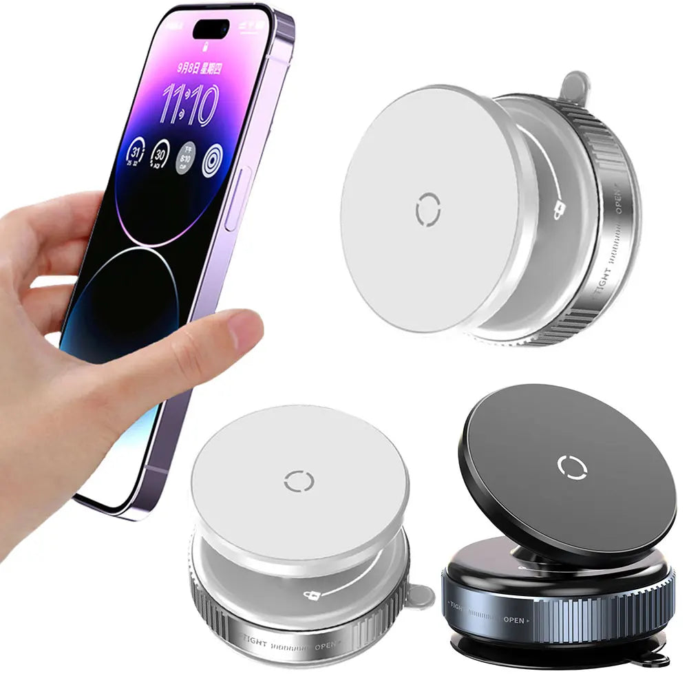 Magnetic Vacuum Adsorption Car Phone Mount 360° Rotatable Car Mobile Phone Holder for Car/Gym/Mirror/Shower/Smooth Surface