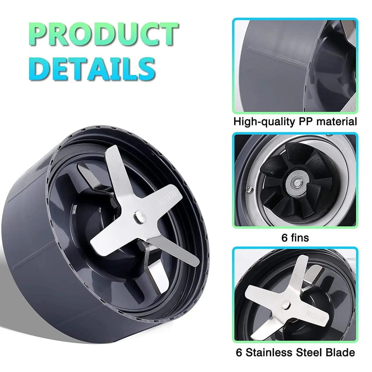 Blender Cup Set for NutriBullet Blenders 600W/900W PRO Extractor Blade 32Oz & 24Oz Huge Cups Blender Replacement Parts