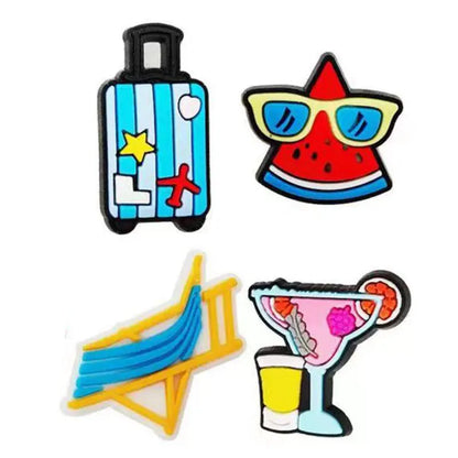 35/30 Pcs Shoe Charms for Crock Clogs Cute Cartoon Shoe Charms Lovely Shoe Accessories Summer Fashion Shoe Charms
