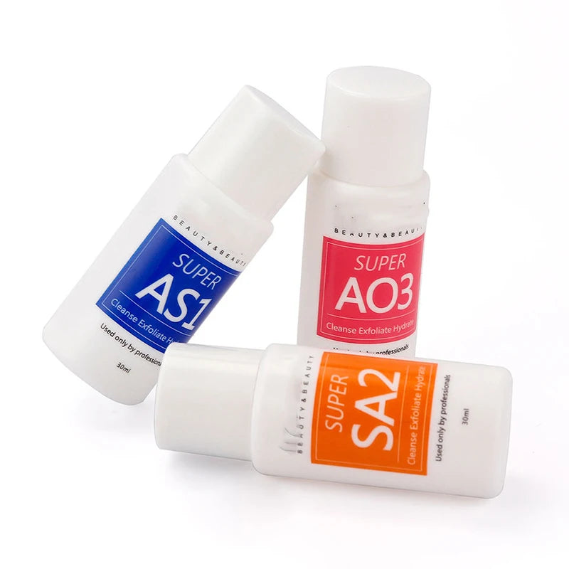 AS1 SA2 AO3 30ml High Concentrated Solution Liquid For  Dermabrasion Beauty Machine Kit of 3 Serums Skin Deep Cleaning Skin Care
