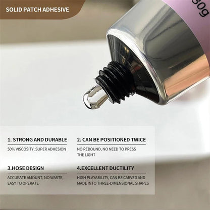 1PCS UV/LED Gel Nail Glue Crystal Clear Strong Adhesive For False Nails Rhinestone & Resin Gem Application Easy Removal