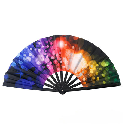 Boots The Ground Hand Fan Foldable Country Line Dance Fan Portable Large Popping Fan For Dance Practice Party Performance