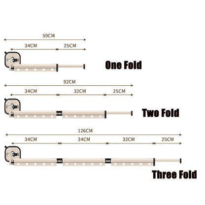 Retractable Clothes Hanger Wall Mounted No Punching Laundry Drying Rack Foldable Drying Racks Space Saving For Bathroom Balcony