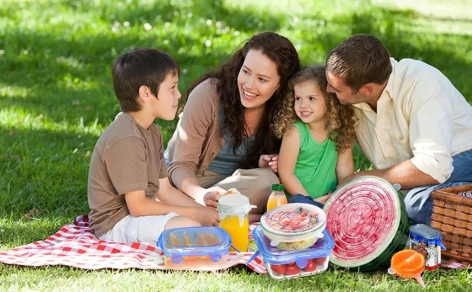 12pcs Silicone Stretch Lids Round Rectangle Magic Lids Reusable Food Covers for Bowls Cups Cans Shapes of Container Dishwasher