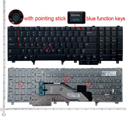 US/RU/LA Laptop Keyboard For Dell Latitude E6520 E5520 E5530 E6530 M4700 M6700 M4600 M6600 M4800 M6800 E6540 P14F P15G P19F P25G