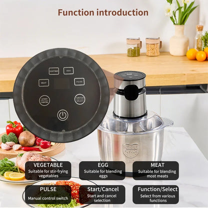 5L Electric Food Chopper Vegetable Chopper Small Food Processor Meat Grinder Mixer Electric Dicer Baby Food Processor