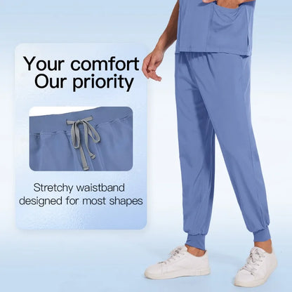 Medical Scrubs Bulk Order - Anti-Microbial Jogger Sets for Surgery/Dental/Vet/SPA/Pharmacy Multi-Pocket Workwear with Pen Slot