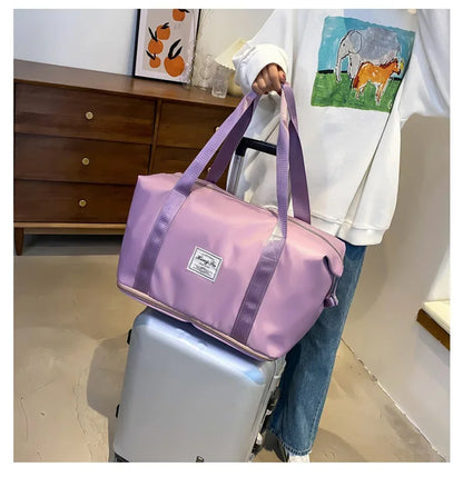 Carry On Travel Duffle Bag  Waterproof Sports Gym Tote Bags for Women Large Capacity Storage Luggage Handbag