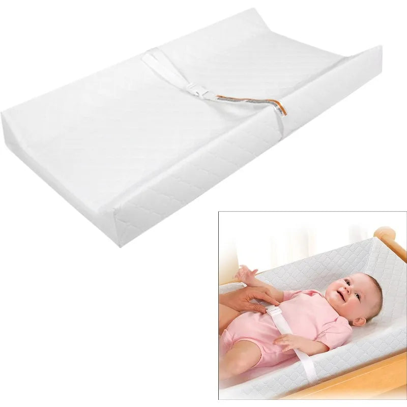 Baby Changing Pad for Combo Crib with Changer & Dresser Waterproof Non-Slip Diaper Contoured Foam Changing Table Topper