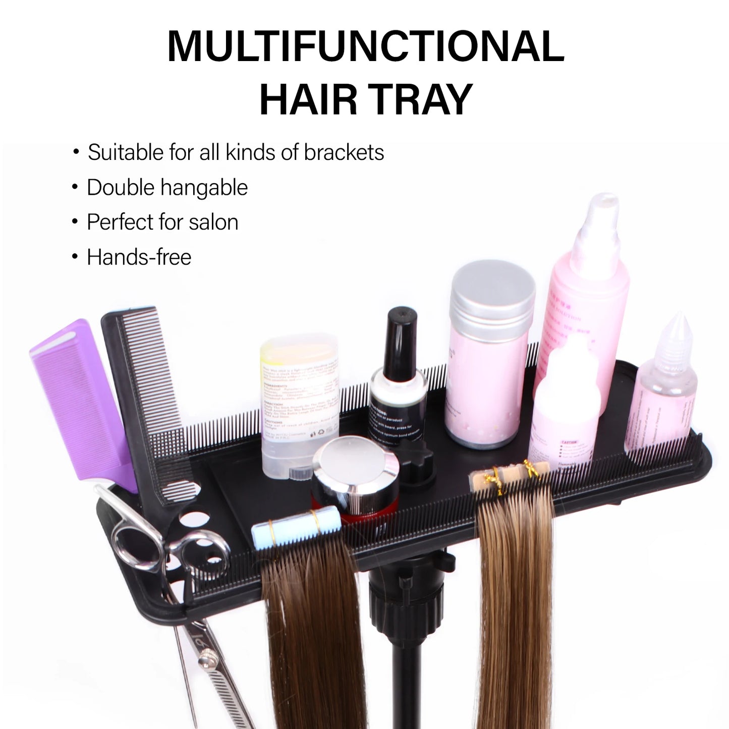 Hair Extension Holder Stand Wig Hair Tray Braiding Hair Rack Stand Hair Extension Tool Salon Extension Hair Tray For Hair Weft