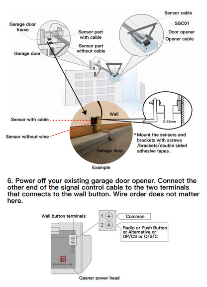 SGC01 WiFi Switch Smart Garage Door Opener Controller 24V Work With Xhouse APP Control by Phone for Swing Sliding Gate Opener